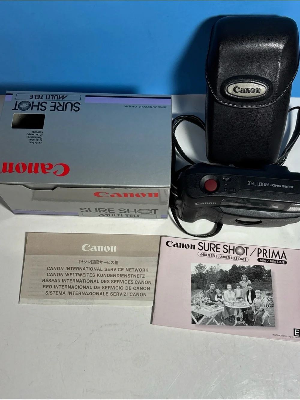 Canon SURE SHOT MULTI TELE Point & Shoot 35mm Film Camera Excellent, No Battery